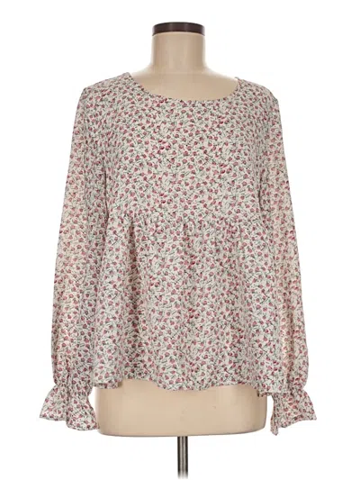 Pre-owned Shein Long Sleeve Blouse In Pink
