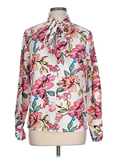 Pre-owned Shein Long Sleeve Blouse In Pink