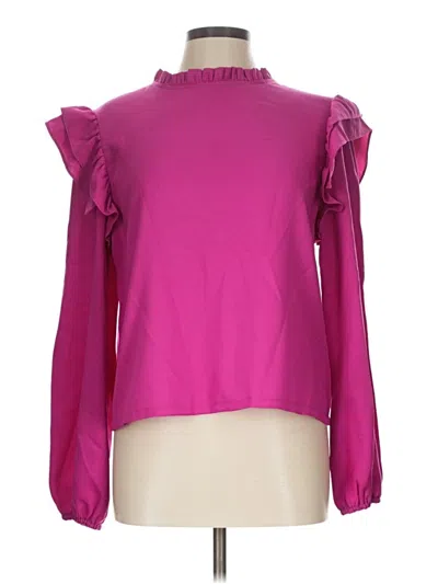 Pre-owned Shein Long Sleeve Blouse In Pink