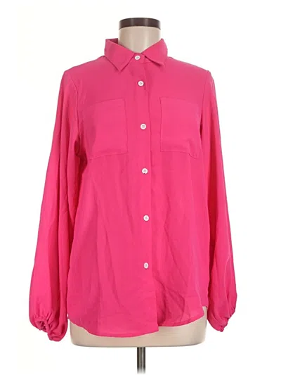 Pre-owned Shein Long Sleeve Blouse In Pink