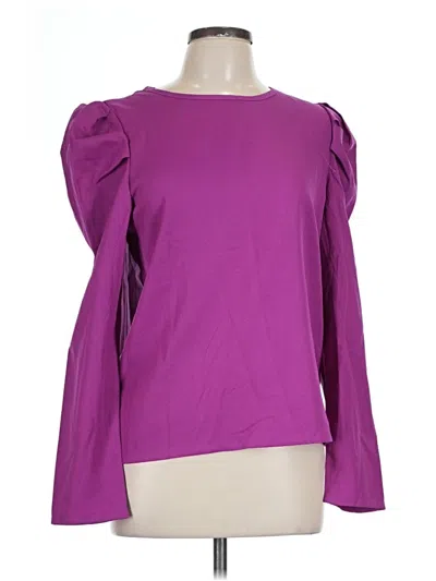 Pre-owned Shein Long Sleeve Blouse In Purple
