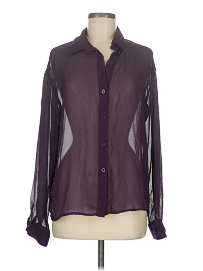 Pre-owned Shein Long Sleeve Blouse In Purple