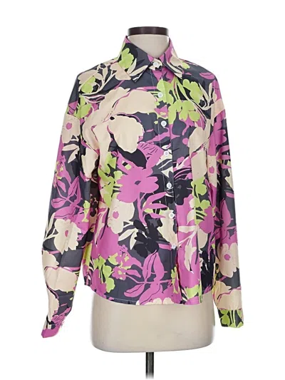 Pre-owned Shein Long Sleeve Blouse In Purple