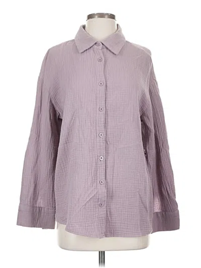 Pre-owned Shein Long Sleeve Blouse In Purple