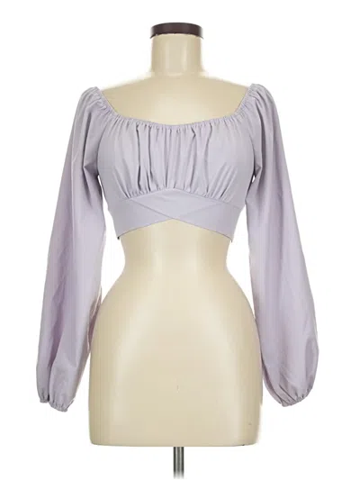 Pre-owned Shein Long Sleeve Blouse In Purple