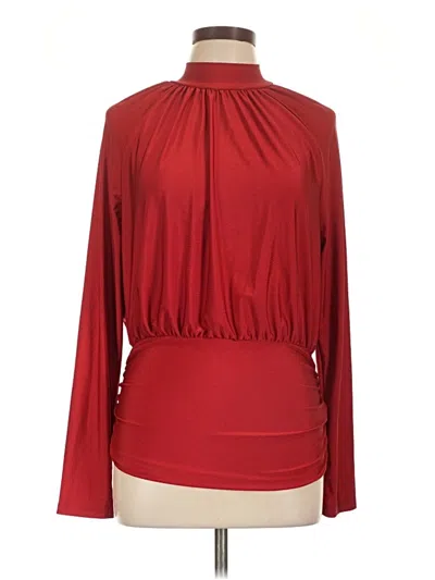 Pre-owned Shein Long Sleeve Blouse In Red
