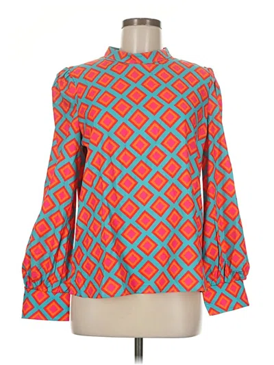 Pre-owned Shein Long Sleeve Blouse In Red
