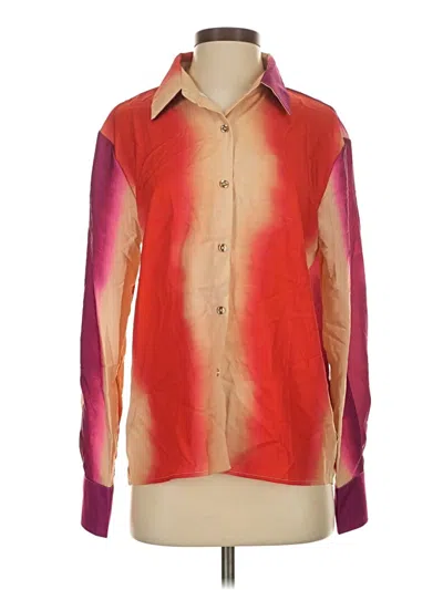 Pre-owned Shein Long Sleeve Blouse In Red