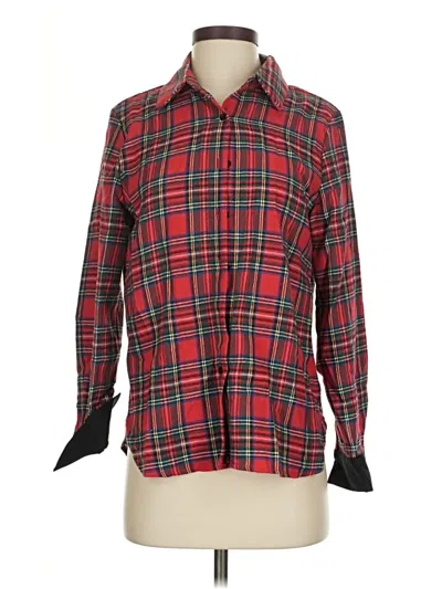 Pre-owned Shein Long Sleeve Blouse In Red