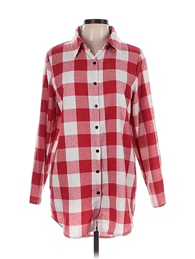 Pre-owned Shein Long Sleeve Blouse In Red