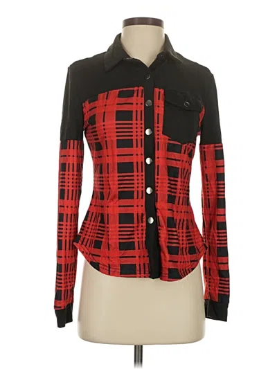 Pre-owned Shein Long Sleeve Blouse In Red