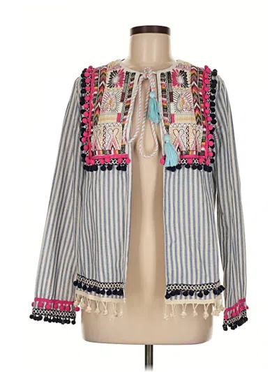 Pre-owned Shein Long Sleeve Blouse In Silver