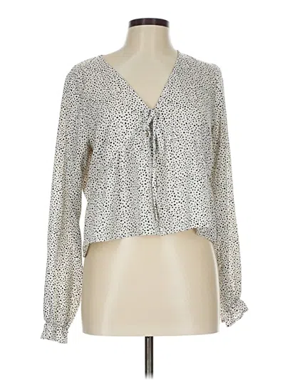 Pre-owned Shein Long Sleeve Blouse In Silver