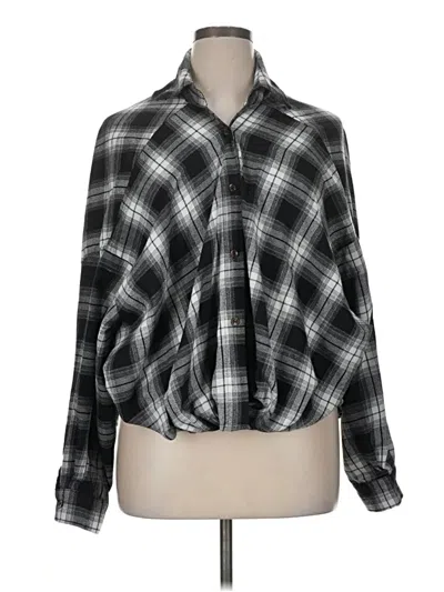 Pre-owned Shein Long Sleeve Blouse In Silver