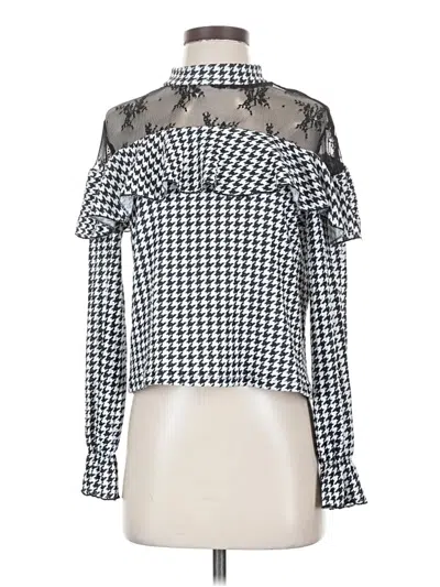 Pre-owned Shein Long Sleeve Blouse In Silver