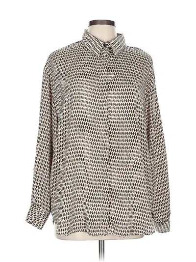 Pre-owned Shein Long Sleeve Blouse In Silver
