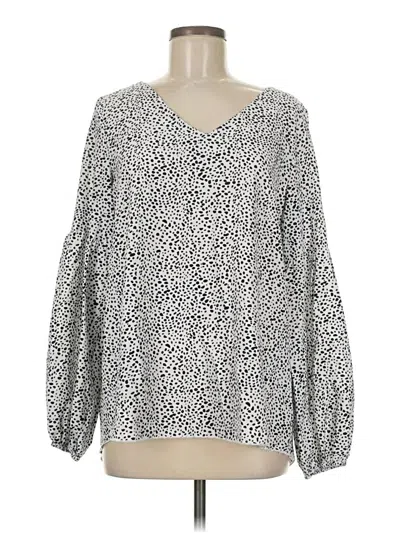 Pre-owned Shein Long Sleeve Blouse In Silver
