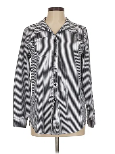 Pre-owned Shein Long Sleeve Blouse In Silver