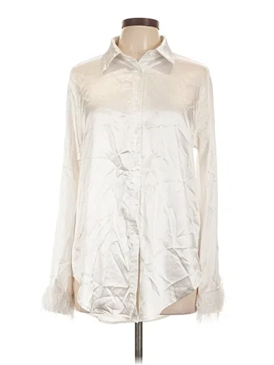Pre-owned Shein Long Sleeve Blouse In Silver