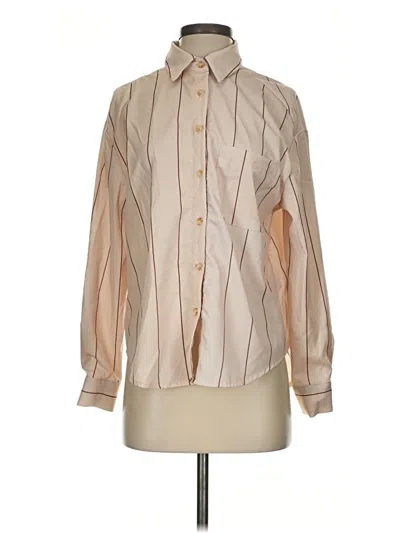 Pre-owned Shein Long Sleeve Blouse In Tan