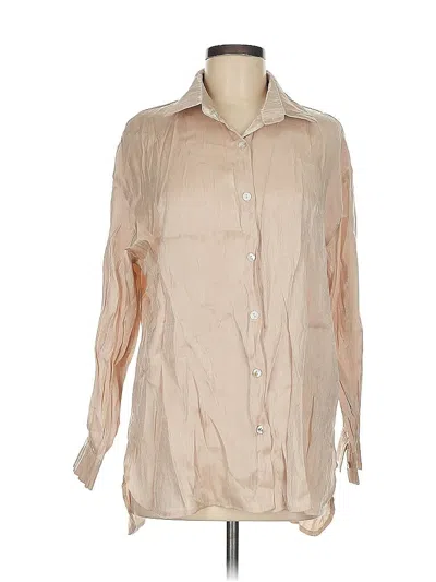 Pre-owned Shein Long Sleeve Blouse In Tan
