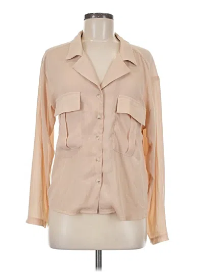 Pre-owned Shein Long Sleeve Blouse In Tan