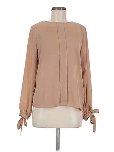 Pre-owned Shein Long Sleeve Blouse In Tan