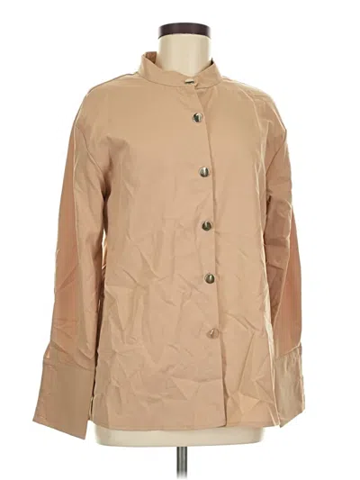 Pre-owned Shein Long Sleeve Blouse In Tan
