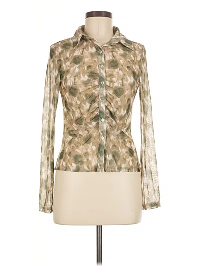 Pre-owned Shein Long Sleeve Blouse In Tan