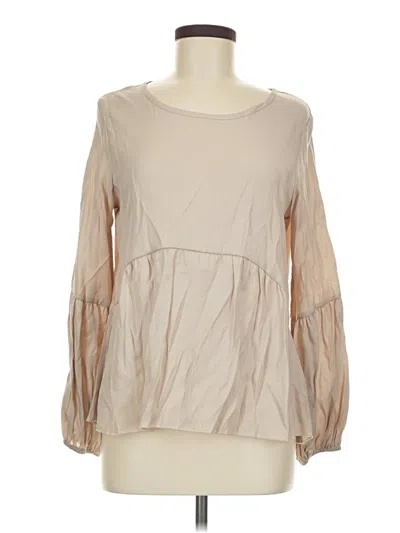 Pre-owned Shein Long Sleeve Blouse In Tan