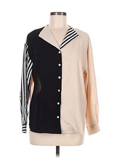 Pre-owned Shein Long Sleeve Blouse In Tan