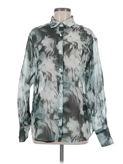 Pre-owned Shein Long Sleeve Blouse In Teal