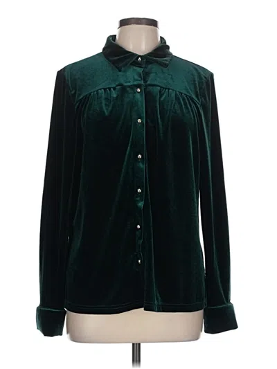 Pre-owned Shein Long Sleeve Blouse In Teal