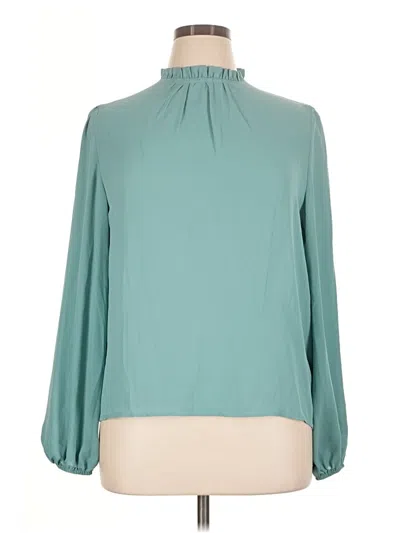 Pre-owned Shein Long Sleeve Blouse In Teal