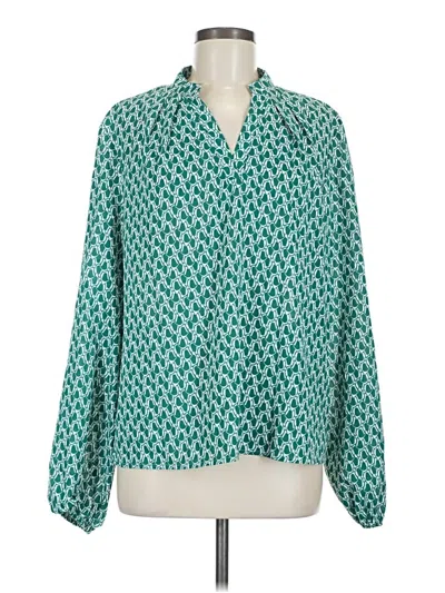 Pre-owned Shein Long Sleeve Blouse In Teal