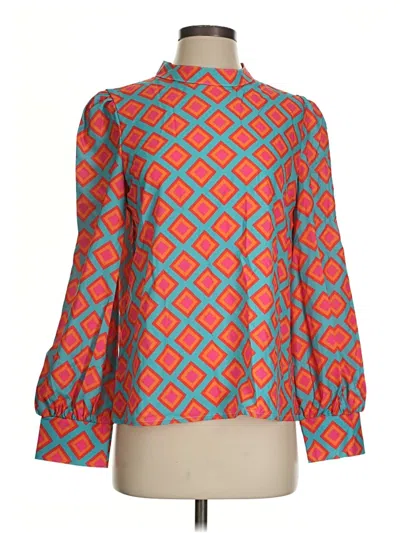 Pre-owned Shein Long Sleeve Blouse In Teal