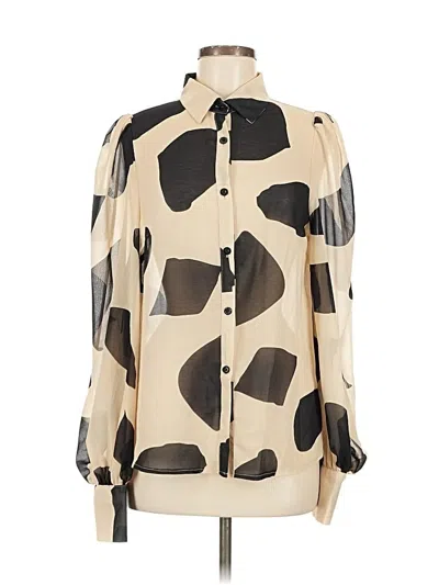 Pre-owned Shein Long Sleeve Blouse In White