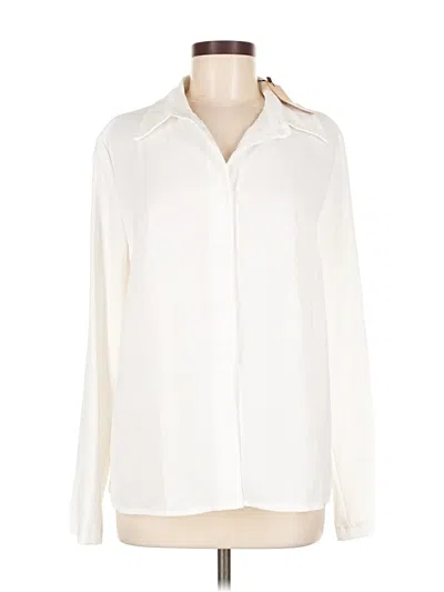 Pre-owned Shein Long Sleeve Blouse In White