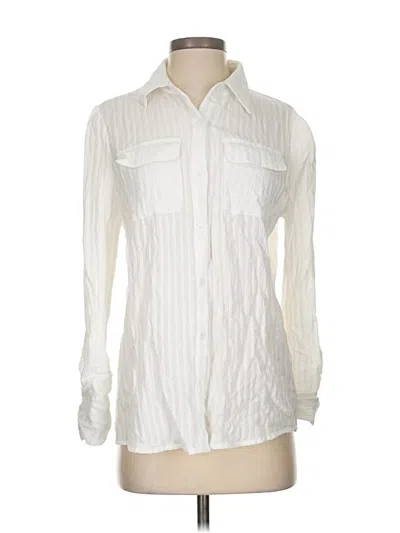 Pre-owned Shein Long Sleeve Blouse In White