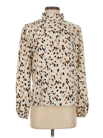 Pre-owned Shein Long Sleeve Blouse In White