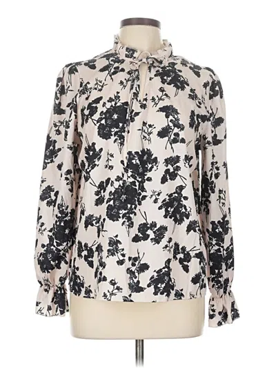 Pre-owned Shein Long Sleeve Blouse In White