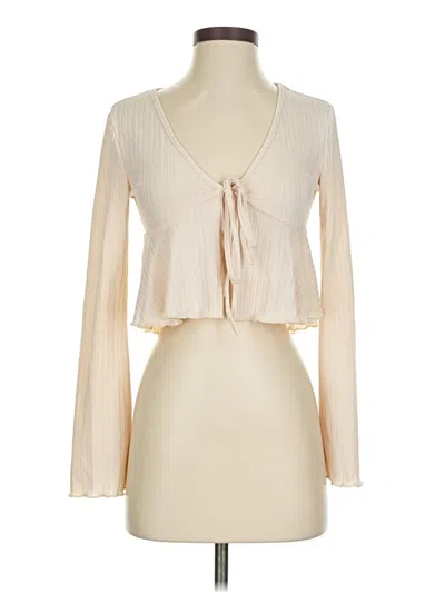 Pre-owned Shein Long Sleeve Blouse In White
