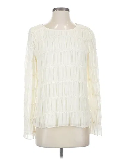 Pre-owned Shein Long Sleeve Blouse In White