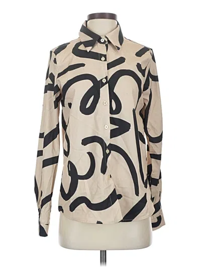 Pre-owned Shein Long Sleeve Blouse In White