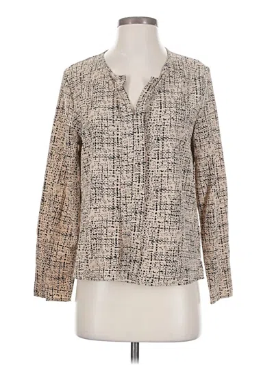 Pre-owned Shein Long Sleeve Blouse In White