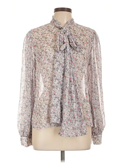Pre-owned Shein Long Sleeve Blouse In White