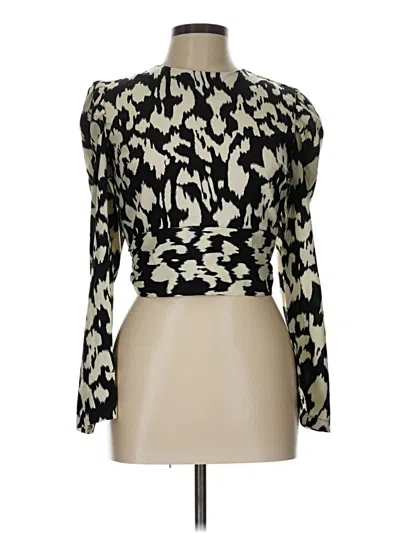 Pre-owned Shein Long Sleeve Blouse In White