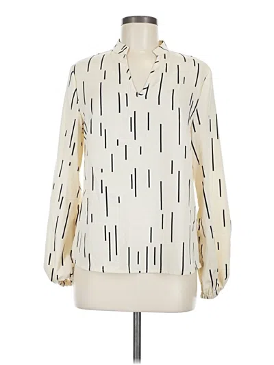 Pre-owned Shein Long Sleeve Blouse In White