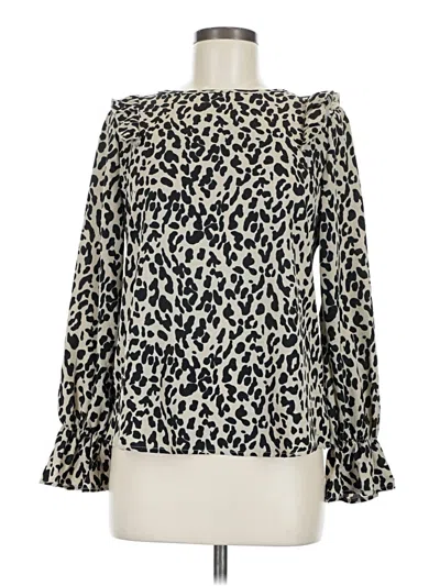 Pre-owned Shein Long Sleeve Blouse In White
