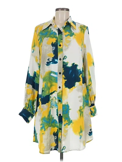Pre-owned Shein Long Sleeve Blouse In Yellow